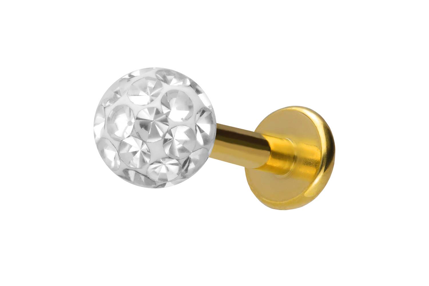 Titan Labret Piercing mit Innengewinde EPOXY-KUGEL